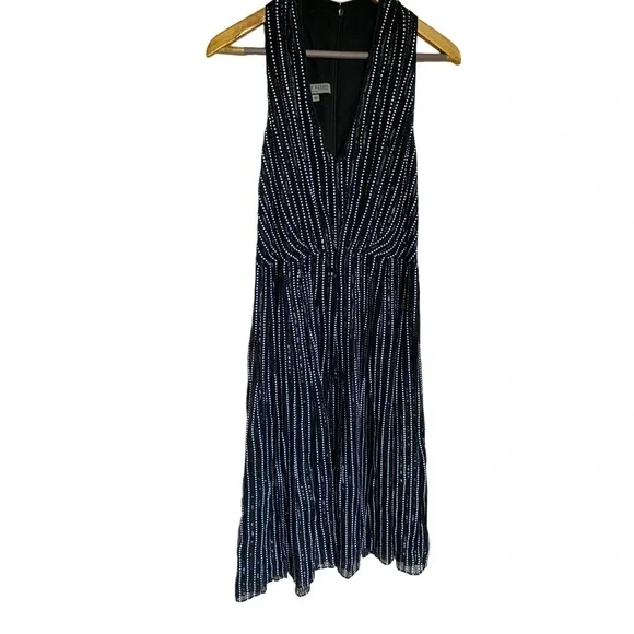 Anne Klein | Dresses | Anne Klein Womens Sequined Black Halter Top Flare  Skirt Evening Dress Size 8 | Poshmark